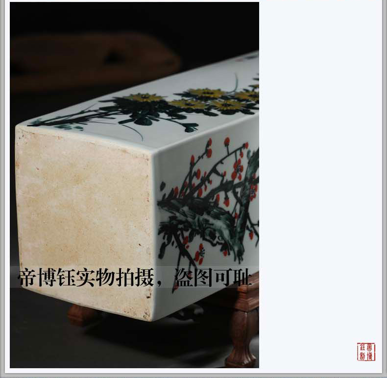 Jingdezhen ceramics famous master hand of large vases, flower arranging antique Chinese style living room TV cabinet furnishing articles