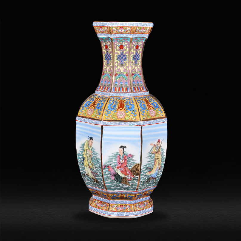 Jingdezhen ceramics antique vase the qing qianlong year new classical postmodern sitting room penjing collection