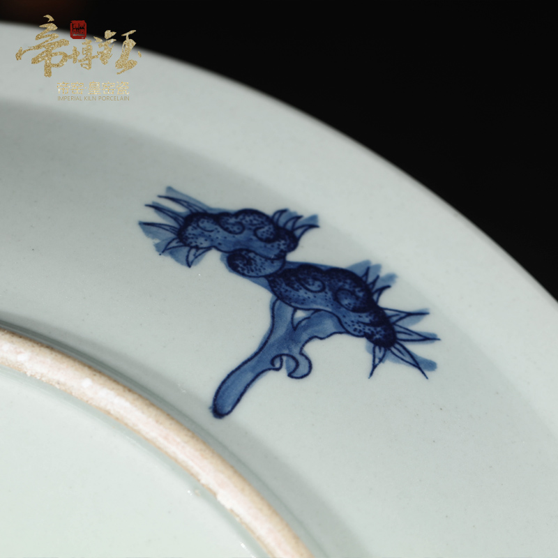 Antique hand - made porcelain of jingdezhen ceramics Antique hang dish hang dish hanging rich ancient frame of Chinese style household furnishing articles