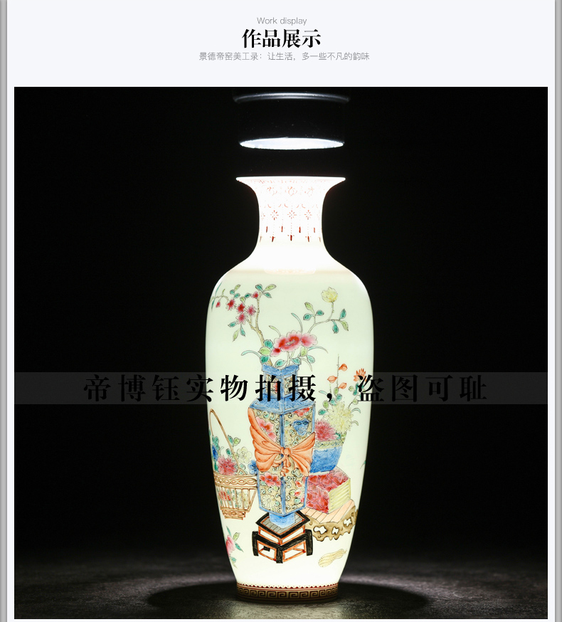Jingdezhen ceramics antique hand - made pastel antique goddess of mercy bottle to bottle antique porcelain decorative antique old goods