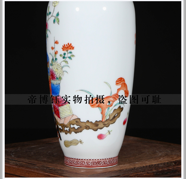 Jingdezhen ceramics antique hand - made pastel antique goddess of mercy bottle to bottle antique porcelain decorative antique old goods