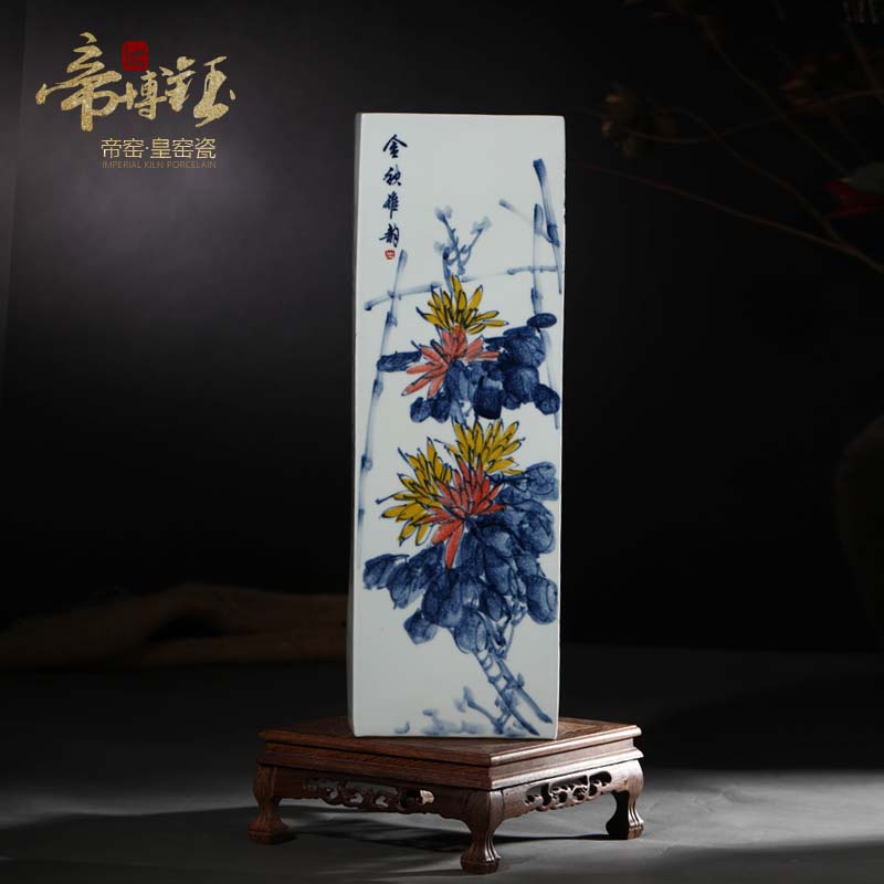 Jingdezhen blue and white by patterns of hand - made ceramics of large vases, flower arranging and calligraphy scrolls cylinder furnishing articles