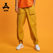 KON casual trousers mens autumn toe overalls trendy brand closing small feet trend thin loose pants ins