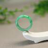 Waxy green Myanmar natural A-grade jade ring