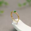 #I37418K gold inlaid with ice and full of green natural goods