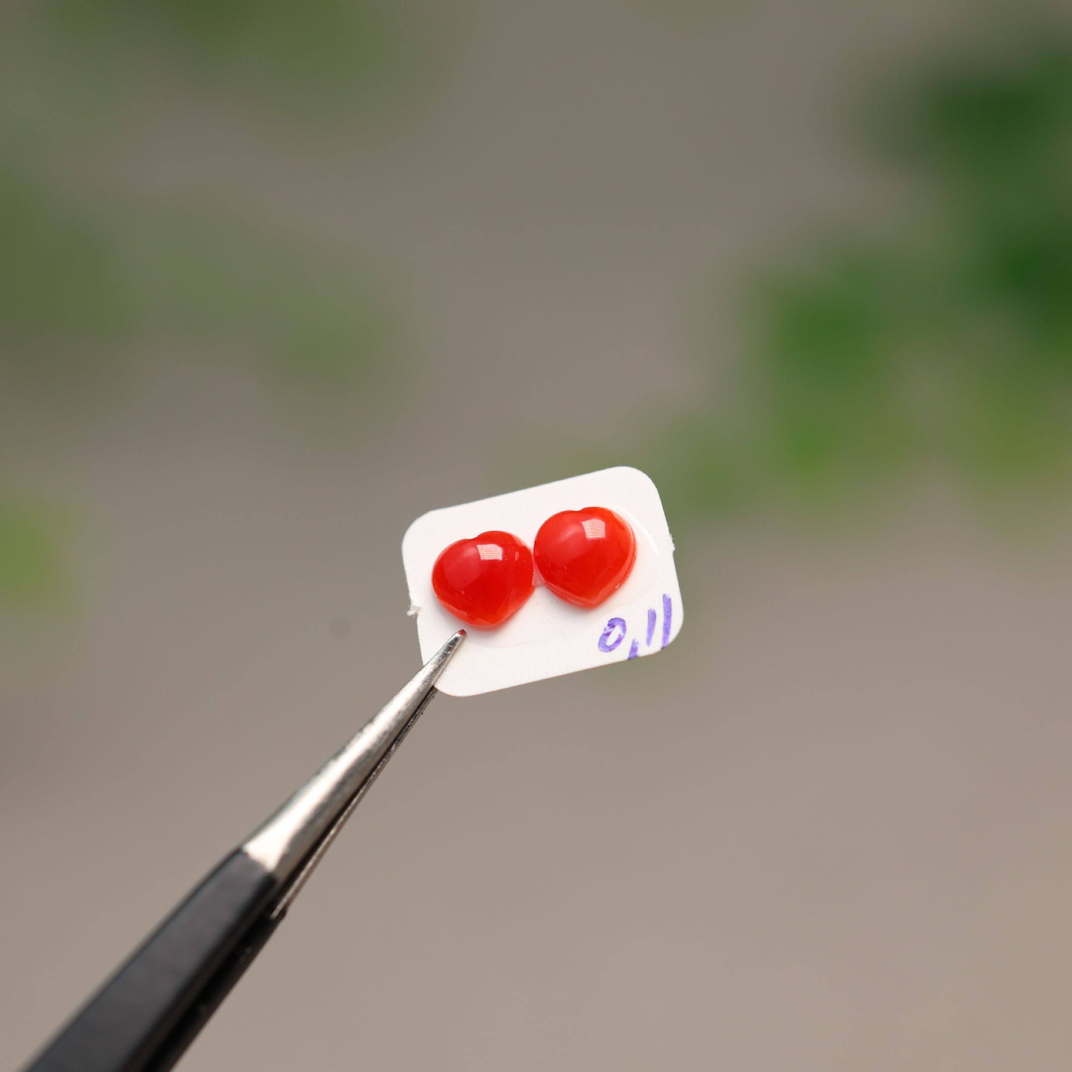Deep sea red natural organic ruby peach heart noodles