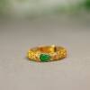 Ice Burmese natural A-grade gourd ring for women