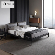 Such as Yeah solid wood bed Italian style modern extremely minimalist style down genuine leather art bed designer 1 m 8 large bed D116
