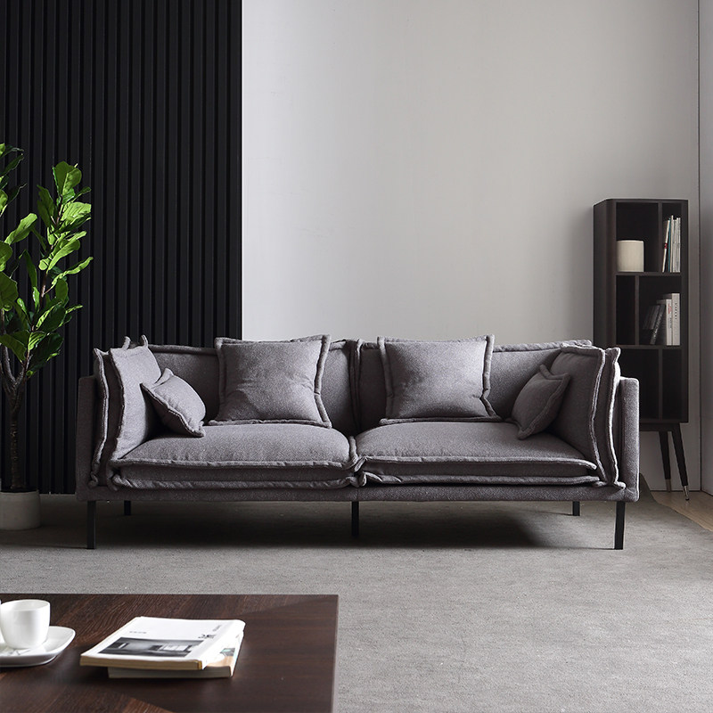Such as Enimagery Modern Pole minimalist Industrial Style Three-four Composition Grey down Down Fabric Sofa Designer 85