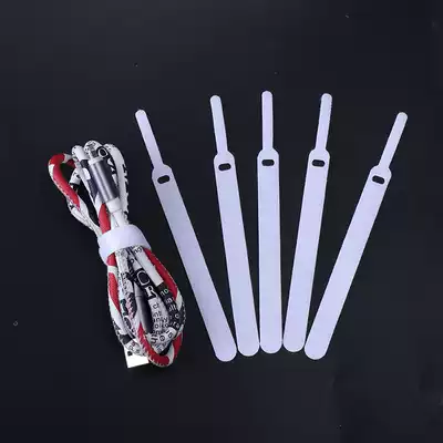 Black and White data cable finishing storage buckle charging computer cable earphone winding wire artifact Velcro tape