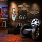 Американское ретро железное шин диван