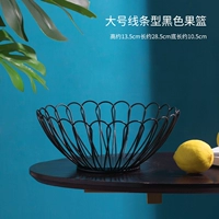 Большая линейная черная корзина фруктов