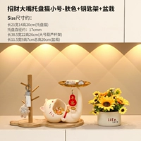 [Цвет кожи] Zhaocai Big Roth Rout Cat Cat+полка+горшечное растение