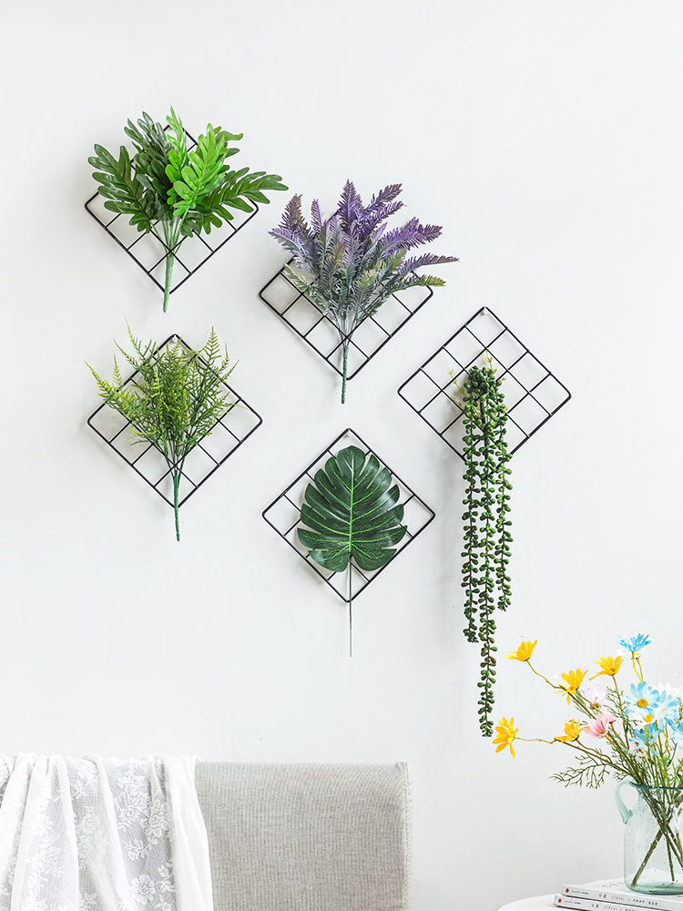 ins Nordic wall Bedroom wall pendant Green plants decorate the room trinkets on the door Creative home