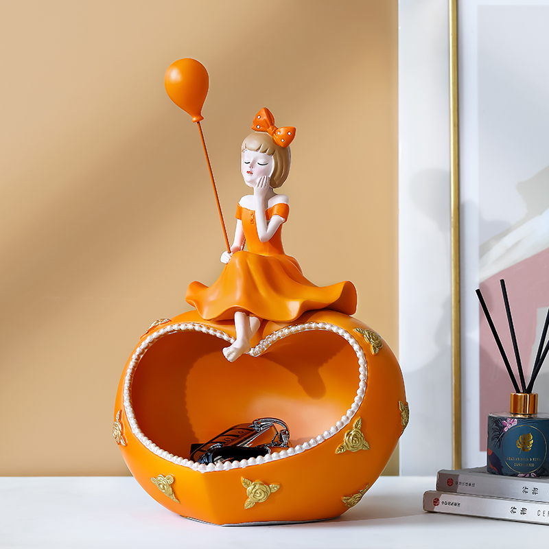 Light luxury minimalist girl living room put key storage ornaments home entrance porch TV bedroom desktop decorations