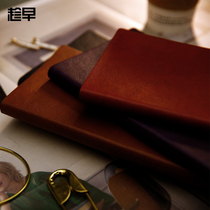 As early as possible high-end leather business notebook stationery portable office records work meeting horizontal diary book