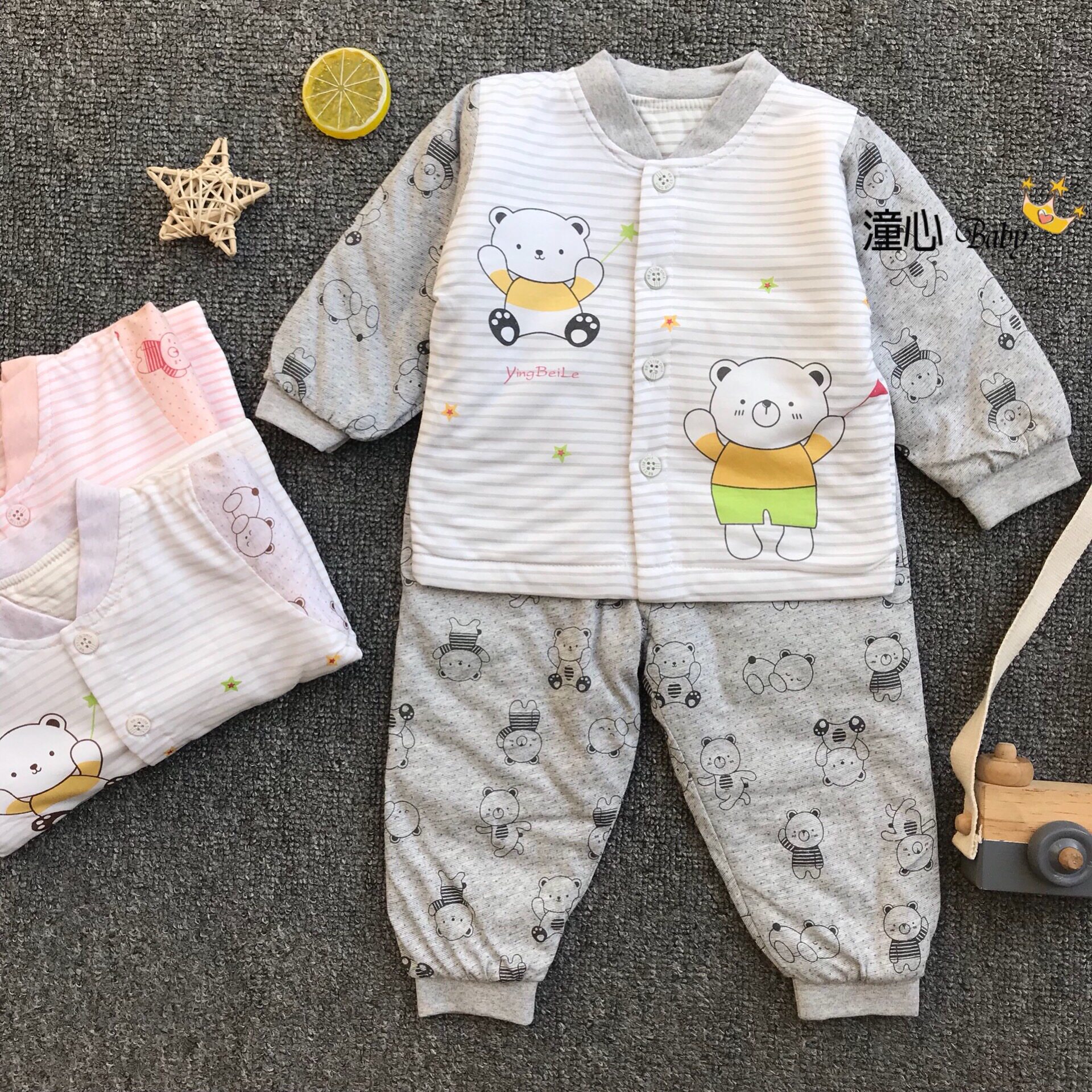Baby Belle Baby Autumn and Winter Warm Cotton Sets for Boys and Girls