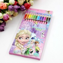 Creative primary school prizes color pencil 12 color children's art supplies hand-painted brush set stationery wholesale