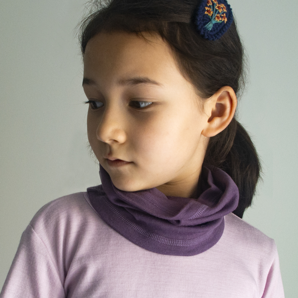 Export Nordic Denmark 100% Merlinu wool surrounding neck set outdoor children's male and female children's head warm windproof