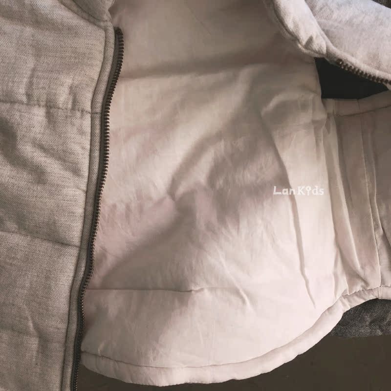 Vải mềm mại để bùng nổ Vintage đẹp trai trẻ em dây kéo bông áo vest cotton dày quan ao tre em
