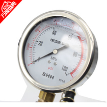 Electric pump manual high-pressure shock resistant pressure gauge 0-100mpa full stainless steel shockproof anticorrosive pressure gauge 