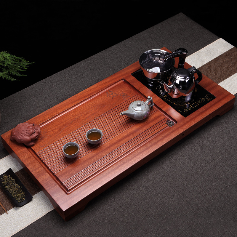 Flowers Pear Wood Tea Tray Tea Table Ceramic Utilita Tea Furniture Whole Solid Wood Home Tea Sea Tea Tray Tea Set Tea Set Group