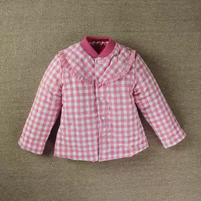 Handmade cotton coat Baby winter cotton flower girl quilted jacket Cotton doll collar Student cotton girls winter clothes