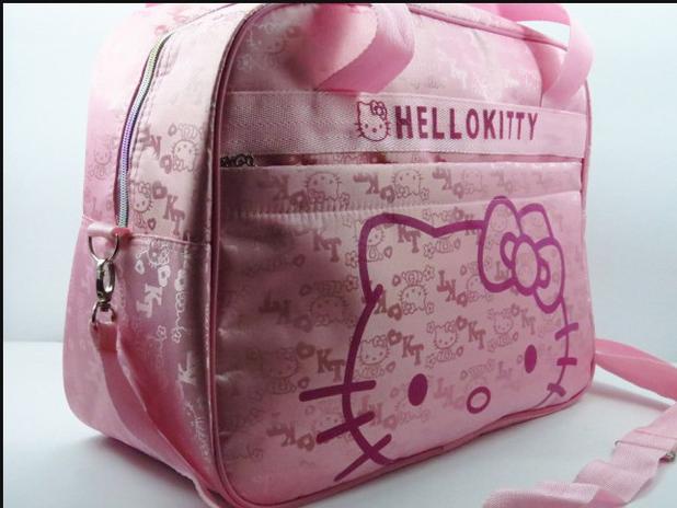 Dễ thương phim hoạt hình hellokitty túi du lịch phụ nữ mang thai expectant túi công suất lớn vai túi Xác Ướp túi túi duffel