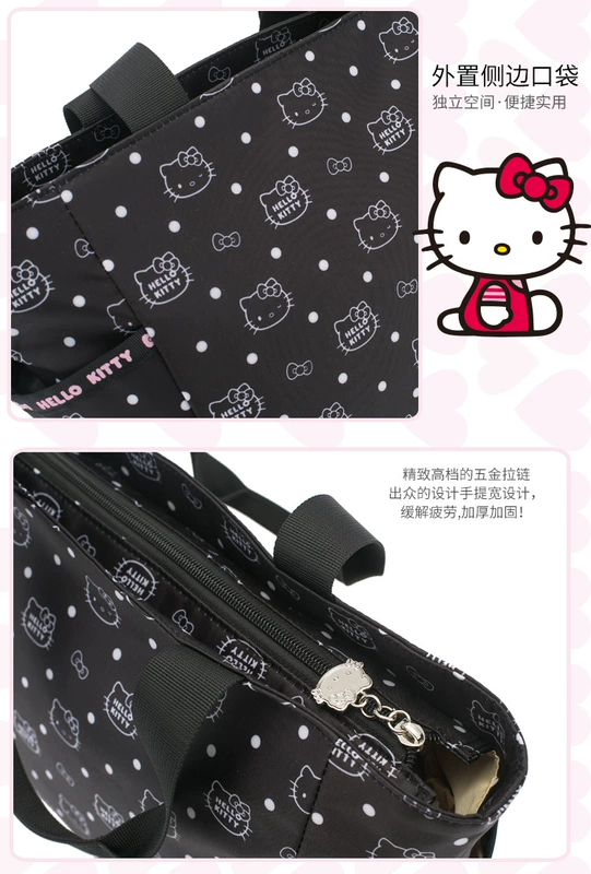 Hellokitty phim hoạt hình dễ thương thực tế cầm tay kích thước nhỏ dung lượng lớn đa chức năng chống thấm túi Mummy túi ra túi đựng đồ cho mẹ