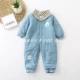 Trẻ sơ sinh trẻ nhỏ mùa thu và mùa đông bông mỏng mở tập tin jumpsuit bé romper phù hợp với áo choàng trang phục jumpsuit jumpsuit trẻ em thu đông