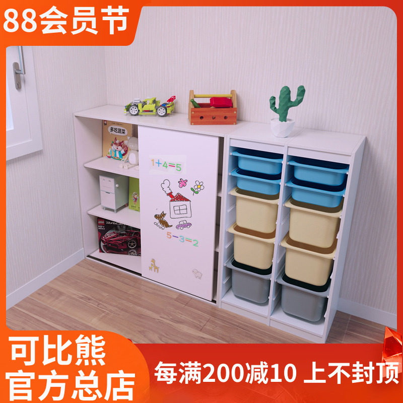 Solid wood children's bookshelf Children's home student bedroom Children's bookcase storage cabinet Baby shelf Floor-to-ceiling multi-layer
