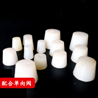 Solid silicone stopper food-grade high temperature resistant silicone stopper with hole tapered insertion backvalve brewing exhaust tool