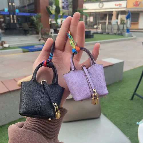 Маленькая корзина, подвеска, креативные наушники, многоцветная сумка для техники, высококлассный брелок