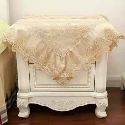 Bedside table cover High-grade embroidery lace tablecloth washing machine tea table cloth cover cloth dining table multi-purpose towel