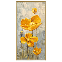 Hand-painted oil painting at the end of the entrance corridor decorative painting modern simple atmospheric American high-end vertical hanging painting Dafen Village