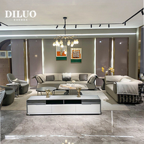 Italian light luxury Bashar sofa villa living room Country Garden high-end Napa leather 123 combination Hong Kong style villa luxury house