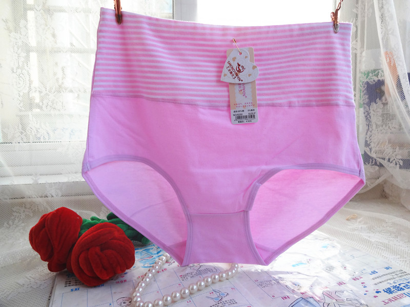 Authentic St. Yafen 8250 cotton kích thước lớn sọc cao eo Lycra cotton ẩm wicking thoáng khí phụ nữ tam giác chip đẹp cho nữ