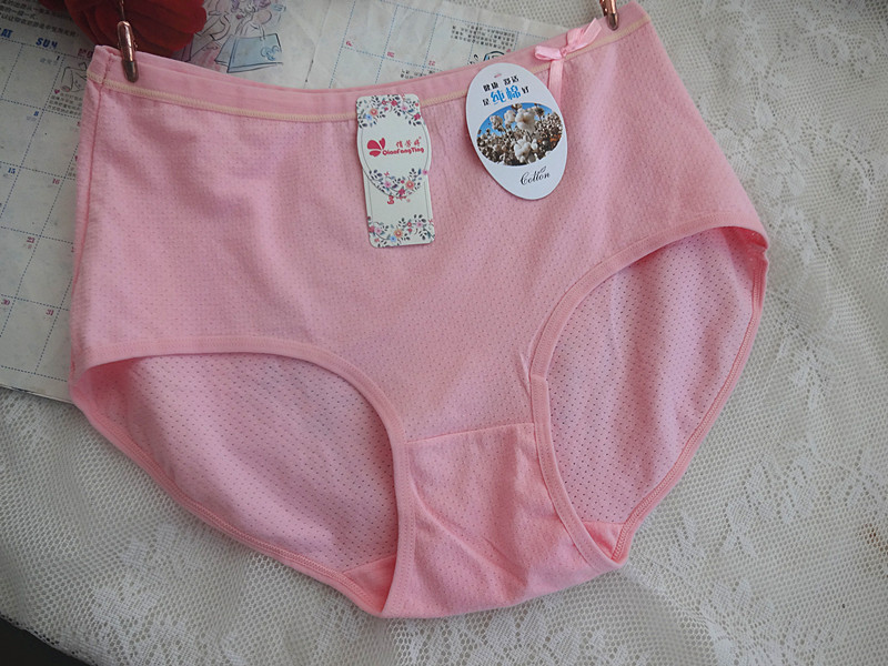 Đích thực Qiao Fang Ting 6904 eo cao phiên bản lớn của cotton lưới thoáng khí bow kích thước lớn cotton ladies tam giác tóm tắt
