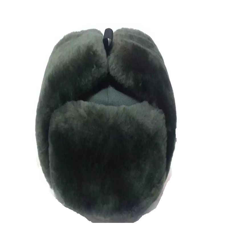 Heat of the pine green wool cap, pine fur cap, a body cold protection cap in the cold area special cap