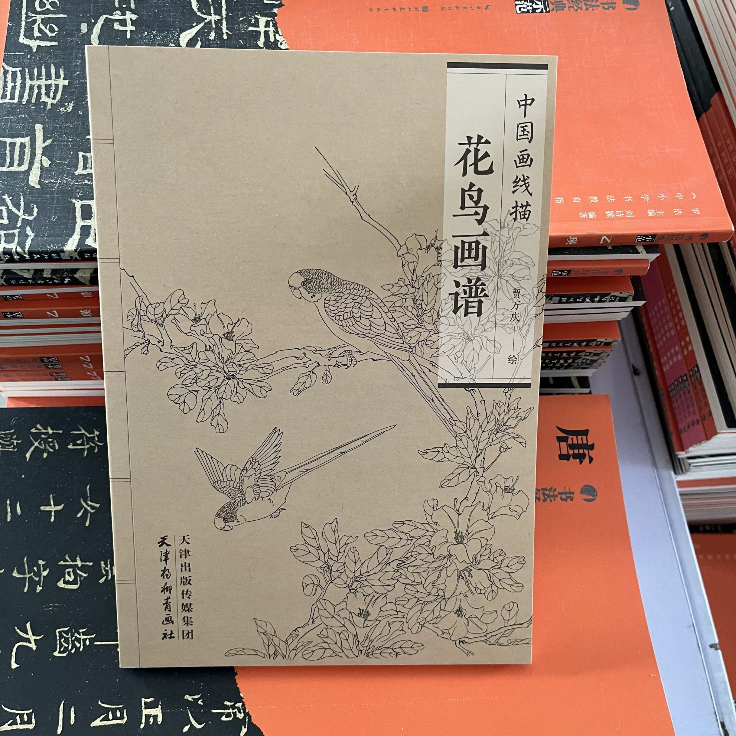 掛軸 無落款 「設色花鳥之図」 肉筆保証 絹本着色 雲閣箱書 金襴表装