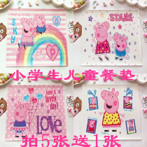 Cartoon foldable waterproof placemats childrens table mats student School universal lunch placemats leather