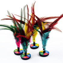 Taicang Xinjian brand 206#chicken feather shuttlecock small flower shuttlecock childrens game Primary school physical education class kick shuttlecock shoot shuttlecock board
