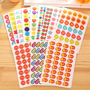 Teaching Reward Stickers Encourage Stickers Kindergarten Teachers Praise Stickers Cartoon Laughs Face Stickers Children