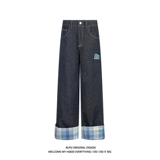 Ретро джинсы подходит для мужчин и женщин, штаны, в американском стиле, свободный прямой крой