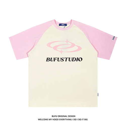 Ретро базовая летняя футболка с коротким рукавом для влюбленных, в американском стиле, оверсайз