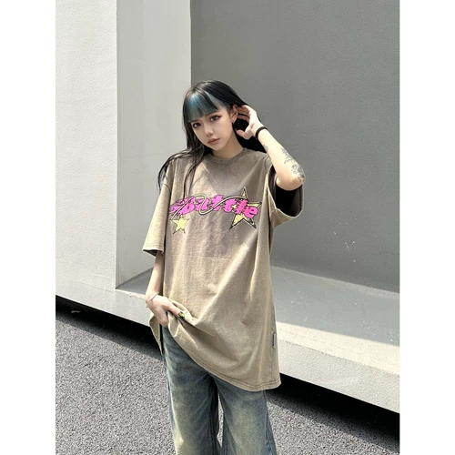 Летняя футболка с коротким рукавом для влюбленных, этнический стиль, в американском стиле