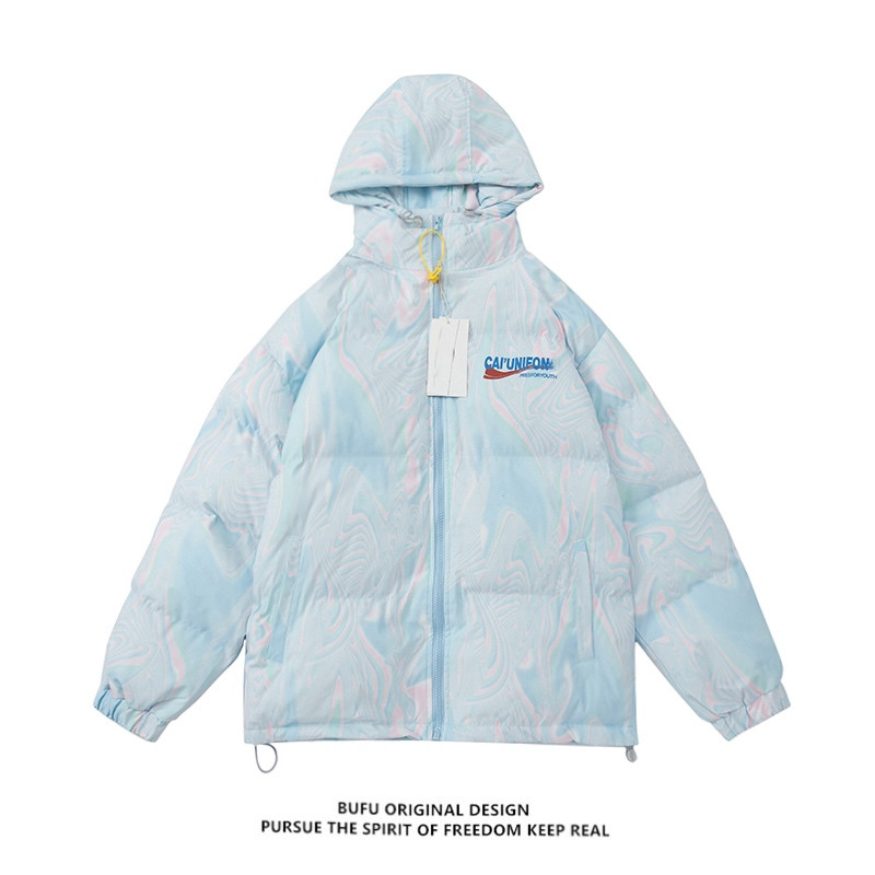 Hundreds of millions of teenagers 20FW national tide brand fried street hip-hop padded jacket men and women couples loose hooded thick padded jacket