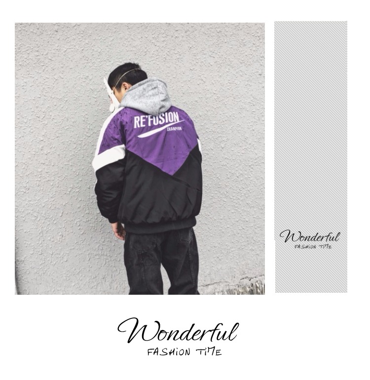 Châu Âu và Mỹ đường phố retro cổng gió ulzzang Harajuku bóng chày áo khoác bông người đàn ông của vài lỏng áo bông quần áo áo khoác nỉ