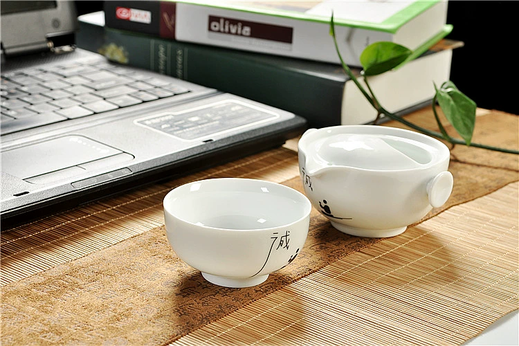 [Đặc biệt hàng ngày] Bộ ấm trà bằng gốm Teacup Bộ trà Kung Fu Puer Trà đen Trà xanh cầm tay Một nồi - Trà sứ