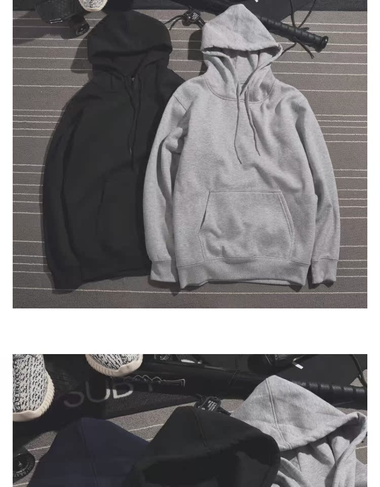 Đội mũ len đôi màu cashmere, áo len nam phong cách Hồng Kông sang trọng cộng với áo choàng nhung phiên bản Hàn Quốc của xu hướng áo khoác mùa thu và mùa đông hoodie hồng nam